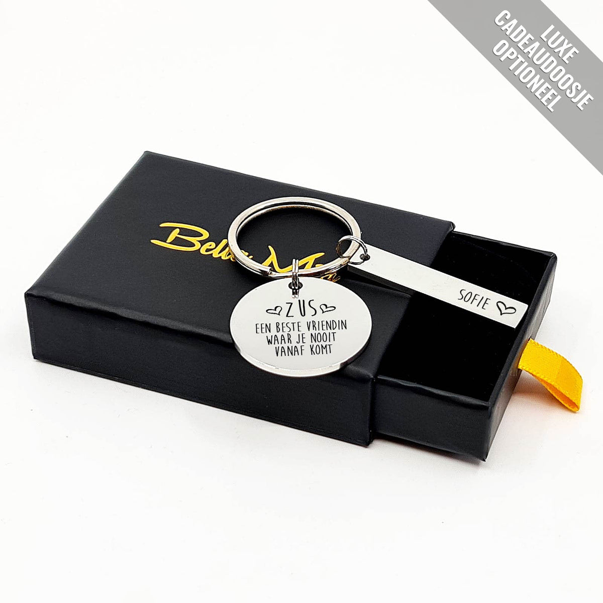 Zus, Een Beste Vriendin Waar Je Nooit Vanaf Komt Sleutelhanger - Bella Mia